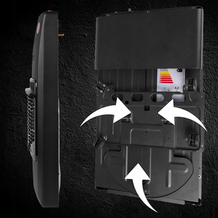 WYDAJNY PIECYK GAZOWY NA BUTLĘ GRZEJNIK WĄŻ REDUKTOR ZESTAW XXL 4,2kW Wysokość 730 mm