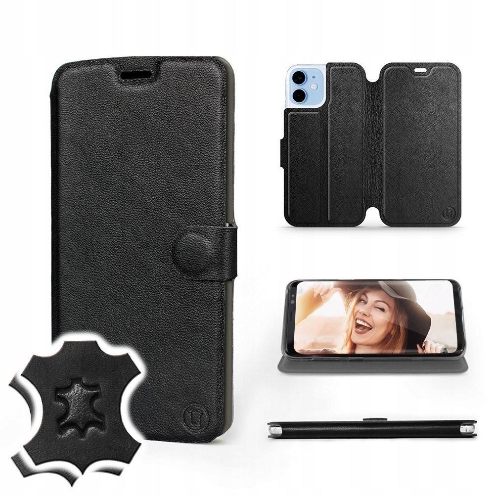 

Etui Mobiwear do Apple iPhone 12 mini - Black Leat