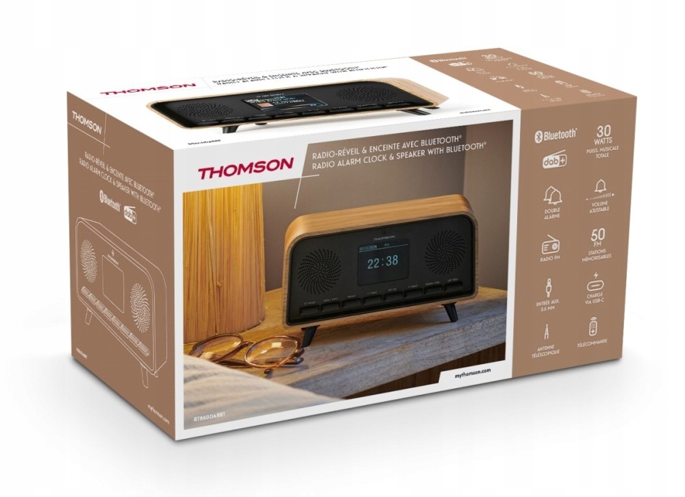 Thomson Cosy RT850DABBT – rádio Dab+ Fm, Bluetooth 5.3, Usb, 30 W