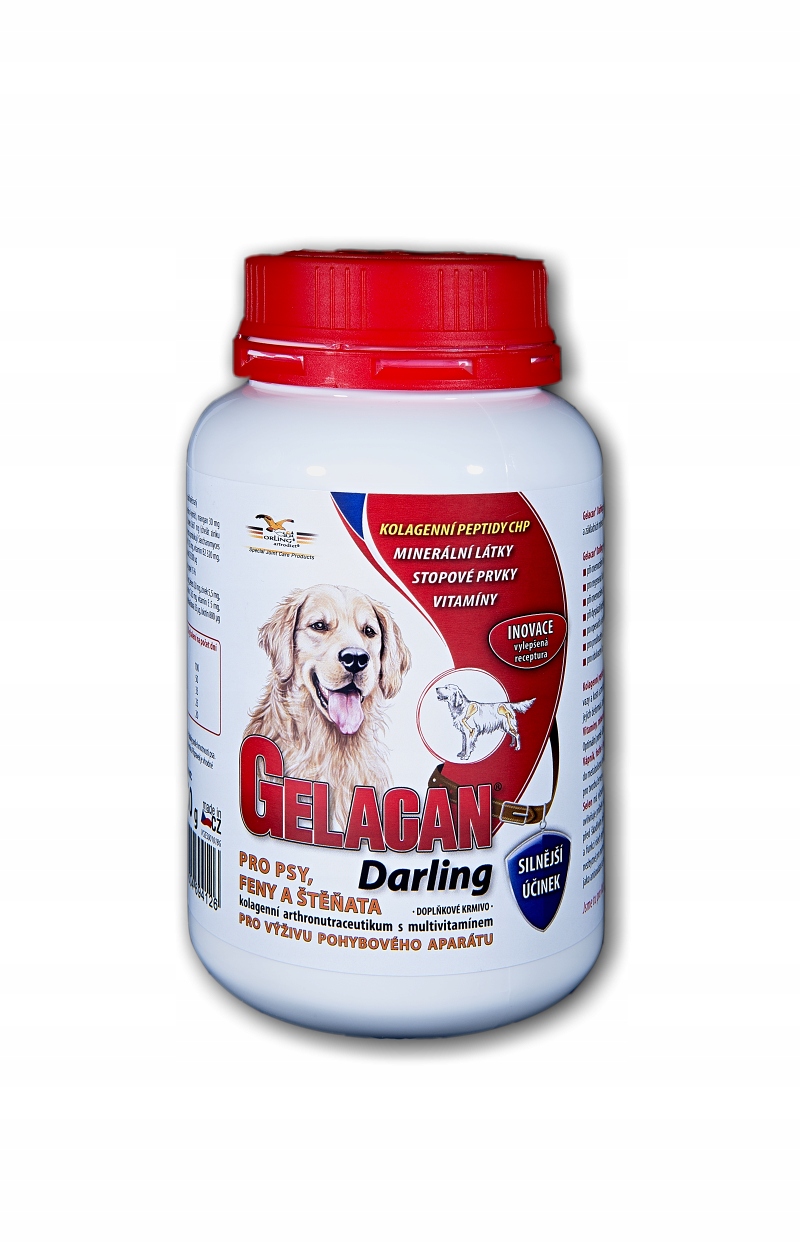 Levně Prášek Orling Gelacan pro psy 600 g na kosti a klouby, bez cukru