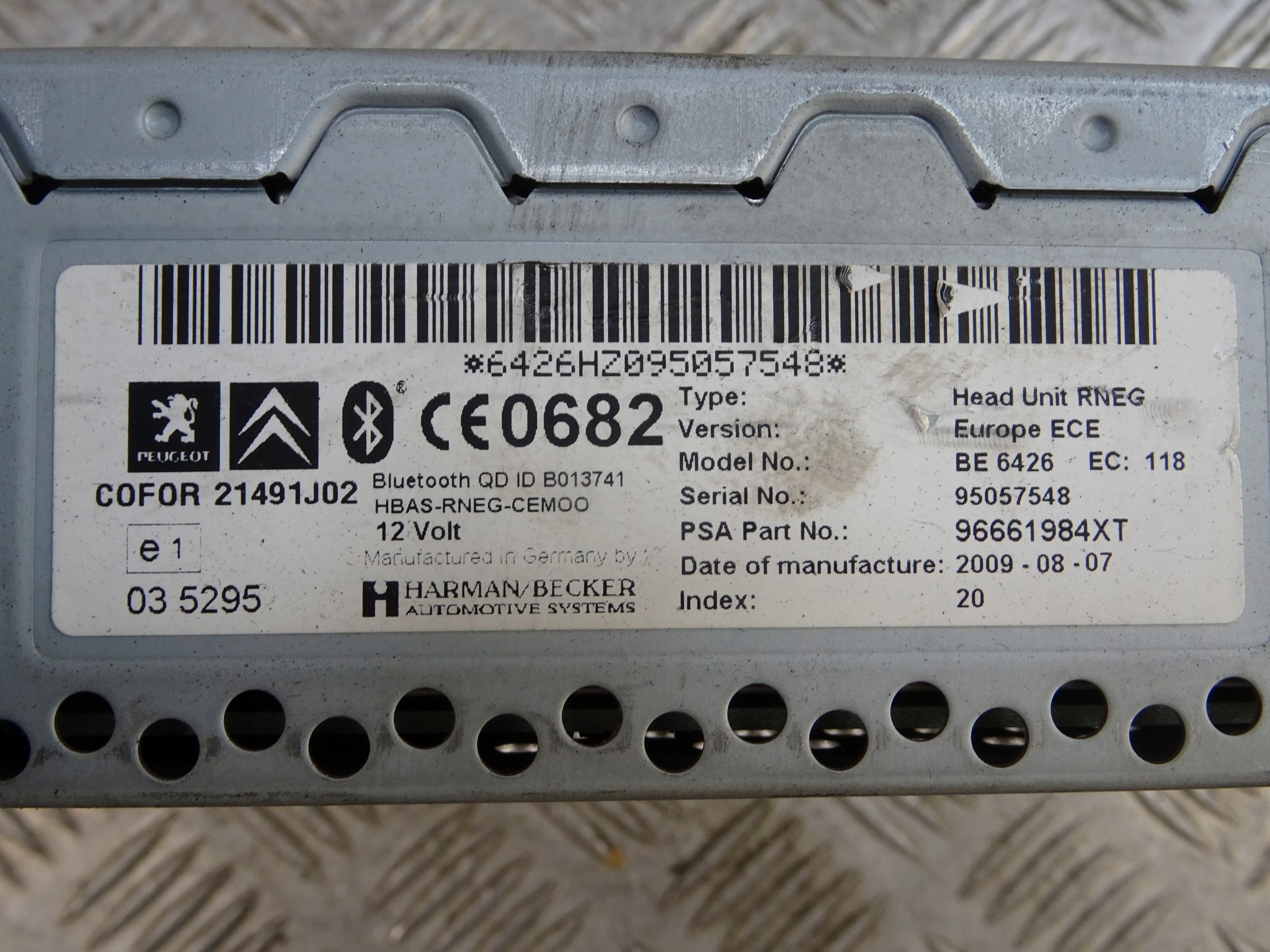 PEUGEOT 3008 RADIO CD Navigation 96661984