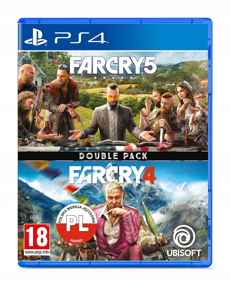 Far Cry 4 Far Cry 5 Double Pack PS4 PS5 Płyta Polskie Napisy Pl