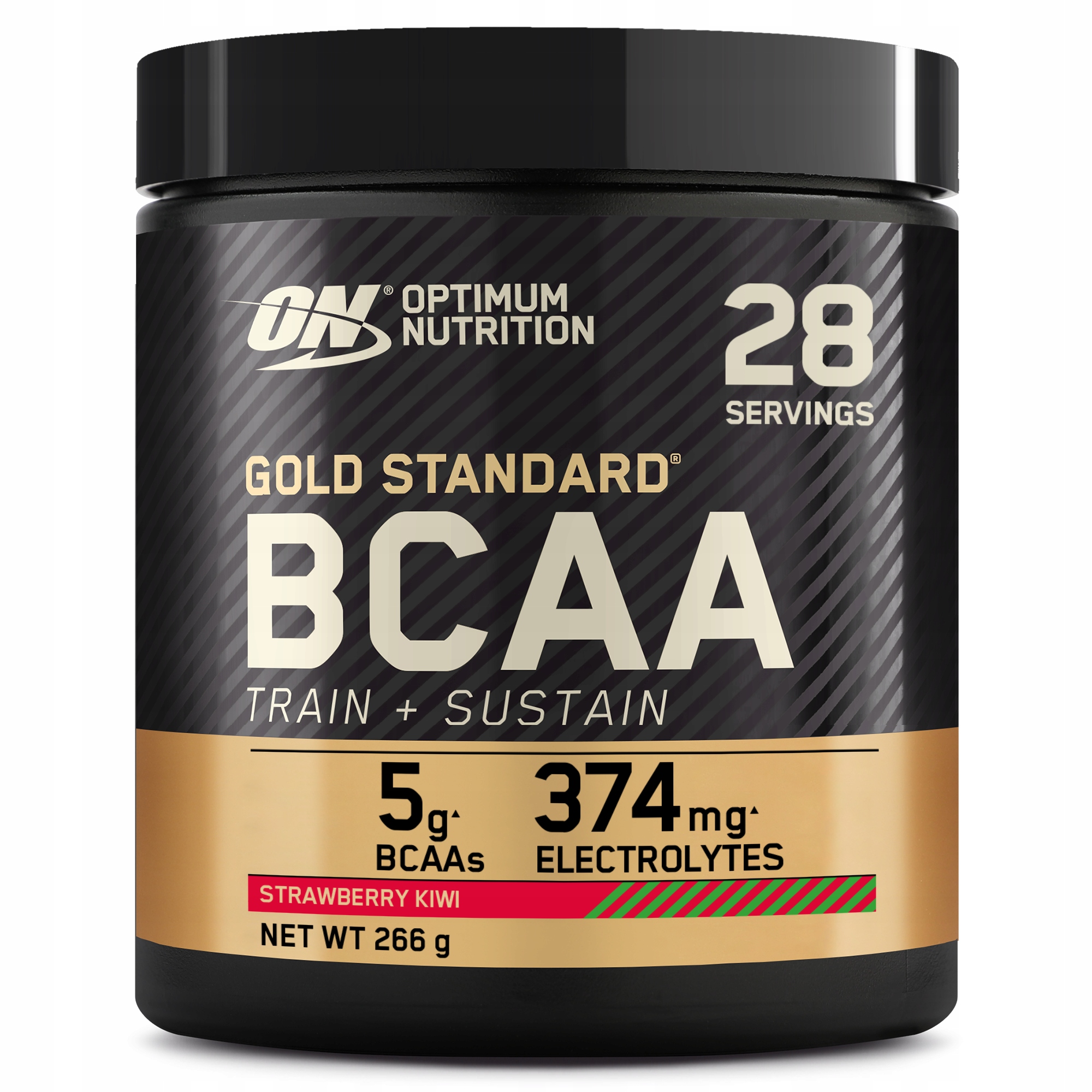 Aminokyseliny Bcaa Optimum Nutrition Train Sustain 266 g Jahoda Kiwi