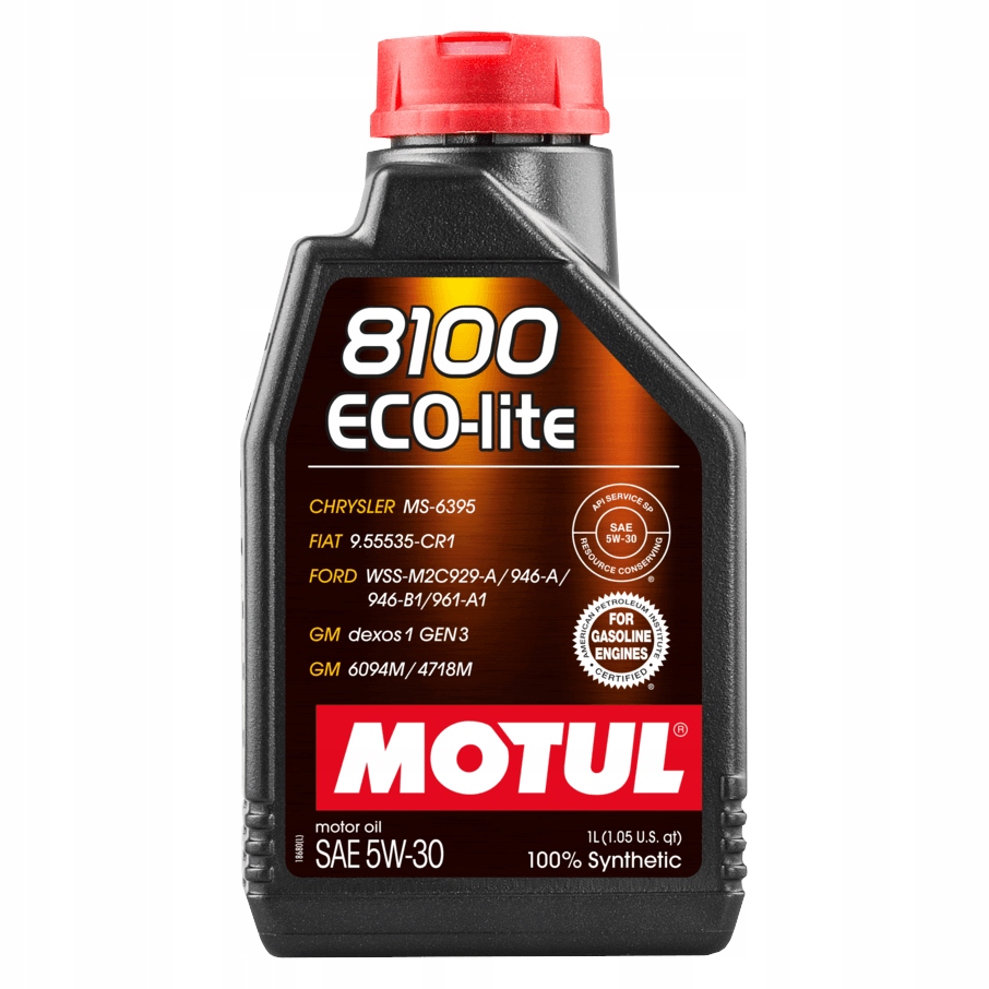 MOTUL 8100 ECO-LITE 5W30 9L GM DEXOS1 GEN3 FIAT 9.55535-CR1 + ZAWIESZKA Kod producenta 108213