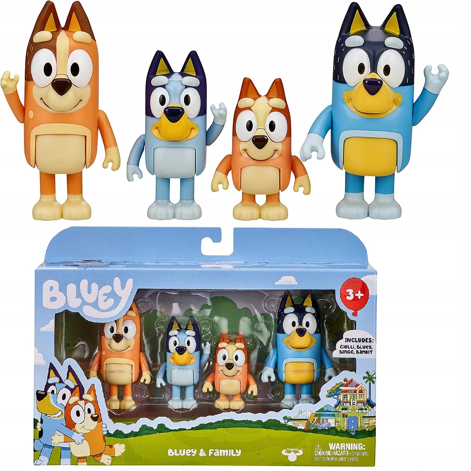 

Bluey & Family Zestaw 4 figurek Bingo Bandit
