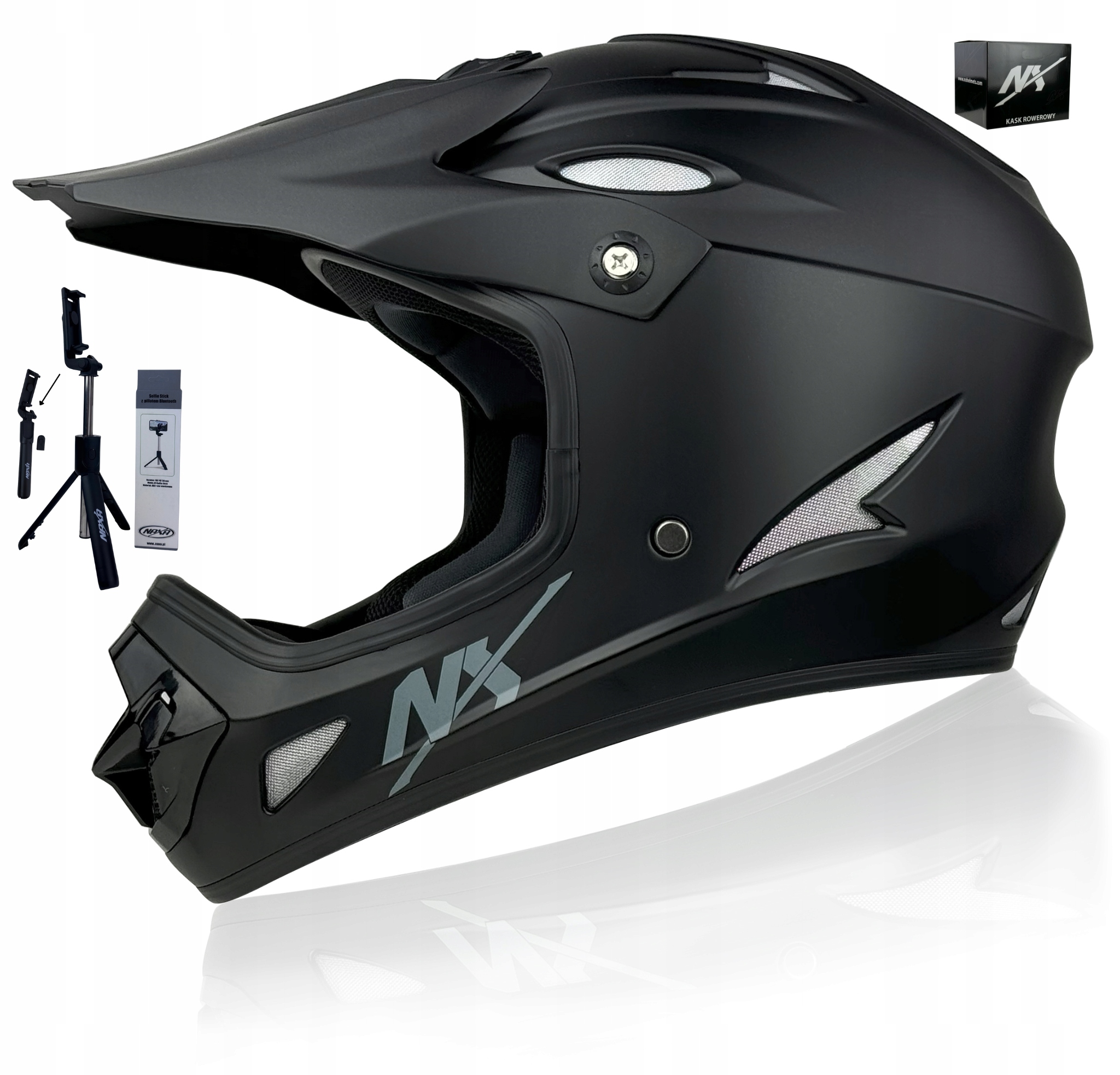 Přilba Nx Downhill Na Kolo A Koloběžku, Velikost XL Selfie Tyč Se Stativem Pro Telefon