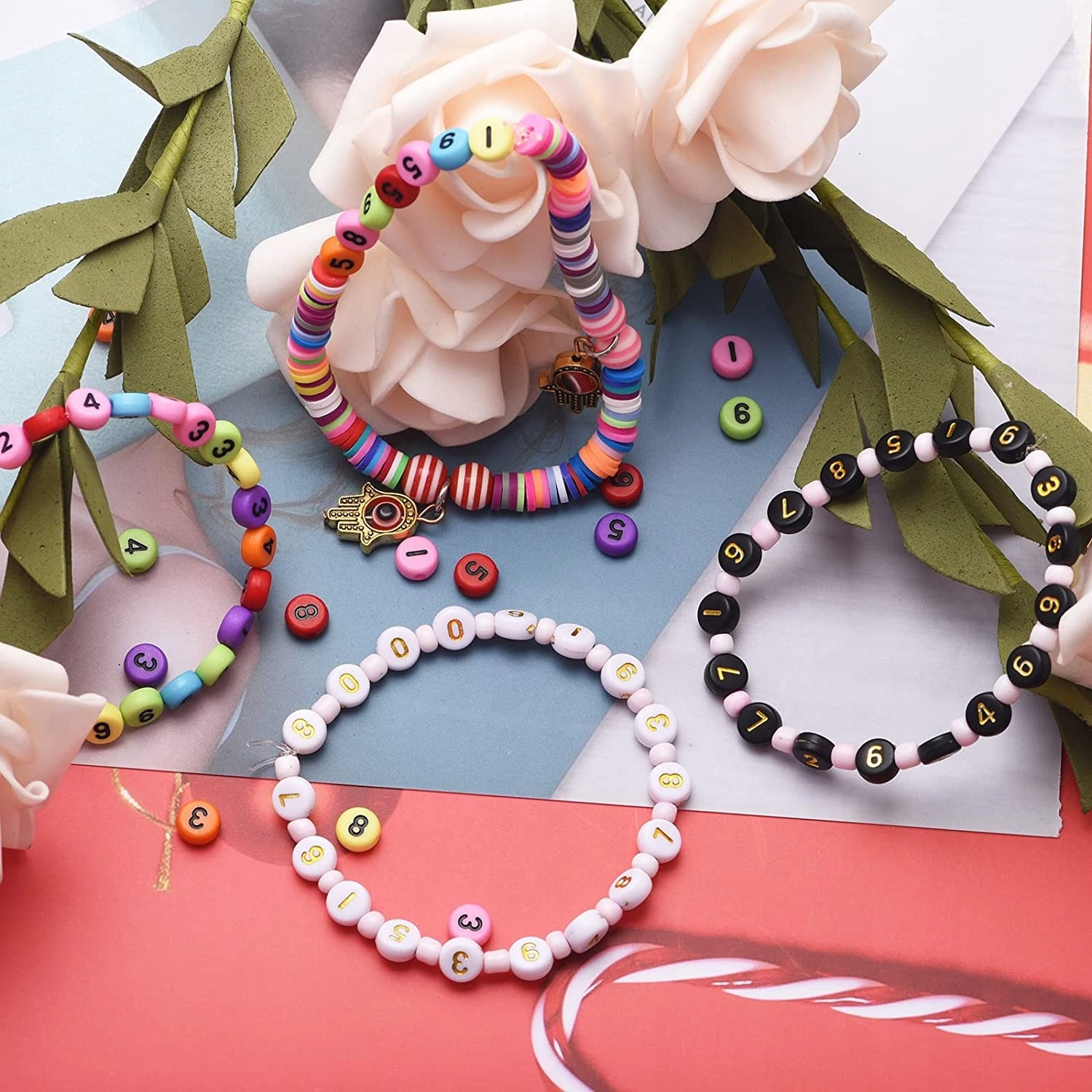 KORALIKI do ROBIENIA BRANSOLETEK Literki DIY EAN (GTIN) 5905159548555