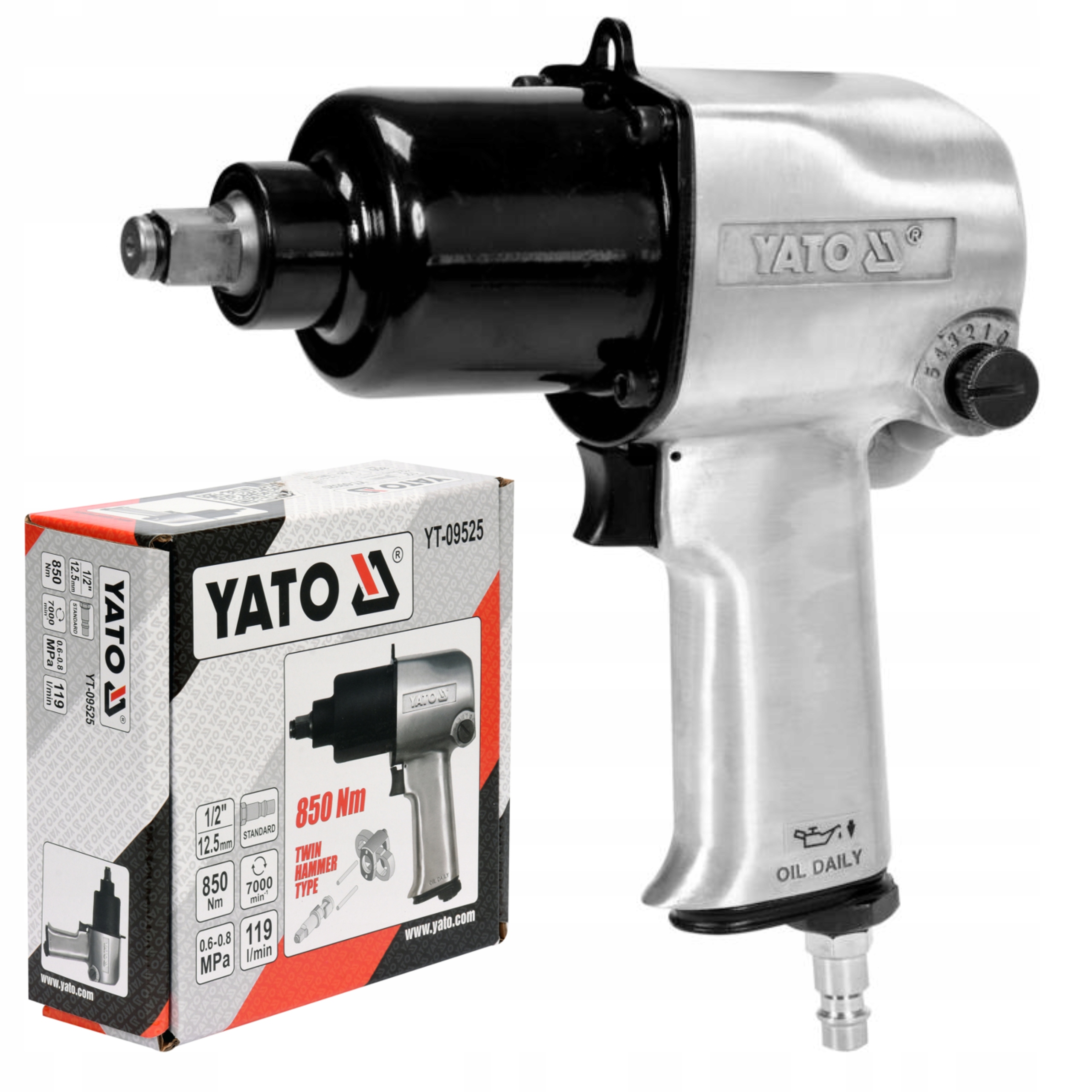 Yato Pneumatický Kľúč 1/2" 850 Nm YT-09525