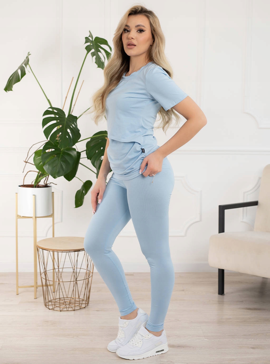 LEGGINSY CIĄŻOWE GETRY SPODNIE LEGINSY XXL Długość nogawki długa