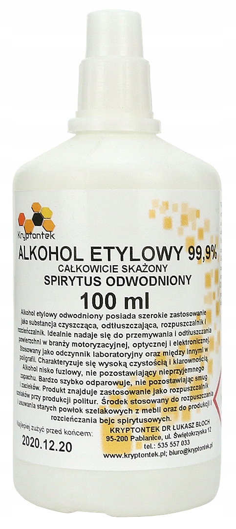 

Etanol Alkohol Etylowy Spirytus 99,9% 0,1L 100ml