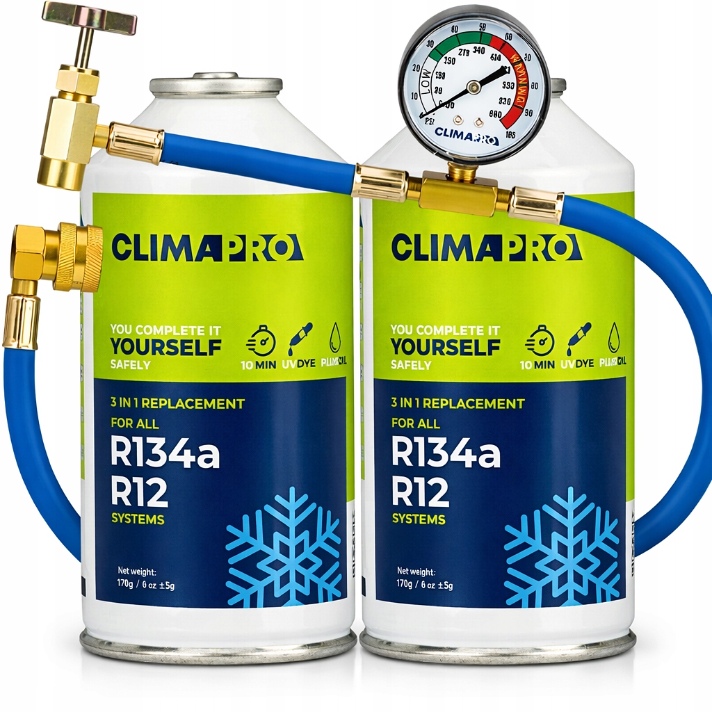 2X Činidlo Pro Klimatizaci Chladicí Plyn Pro Nabíjení R134a Kabel