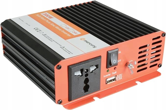 Menič napätia 12V 230V 300W čistá sínusoida Soft Start Mercury