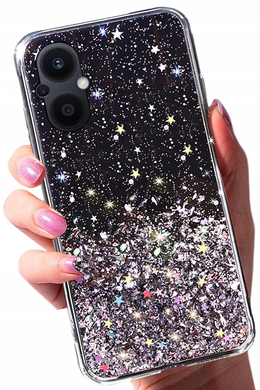 ETUI GLITTER BROKAT CASE DO OPPO RENO 7 LITE Kolor różowy