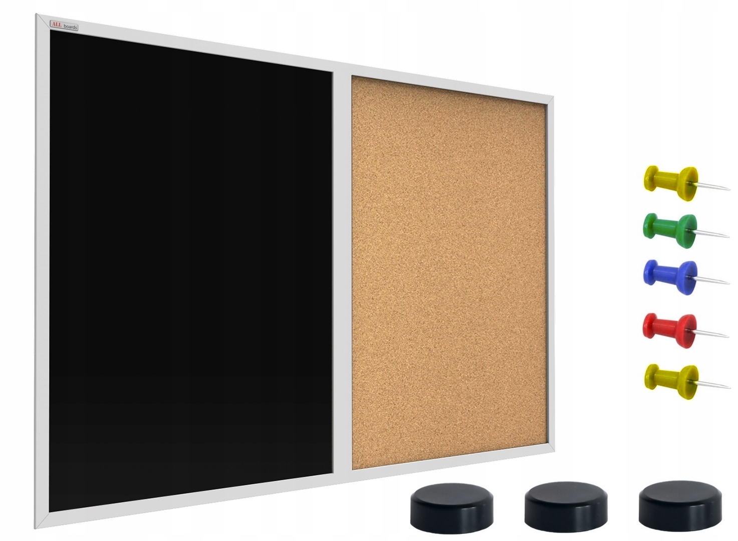 

Tablica magnetyczna korkowa 60x40 rama Mdf biała