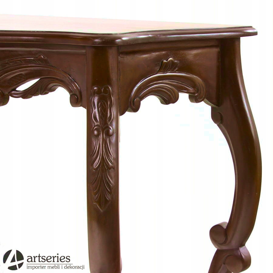 Rzeźbiona drewniana konsola stolik przyścienny Marka Artseries