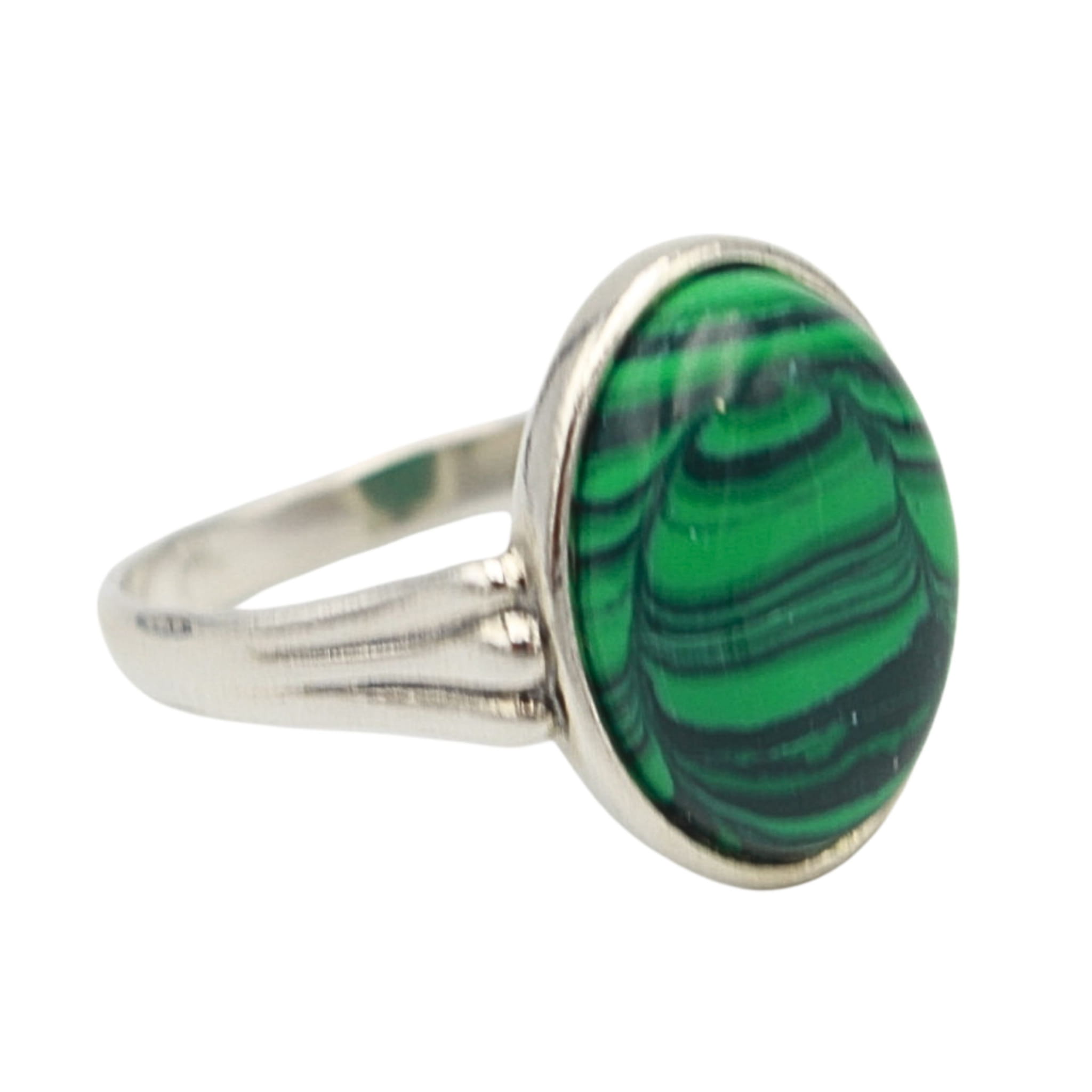 Prstýnek stříbrný S Malachitem stříbro 925 vel. 22