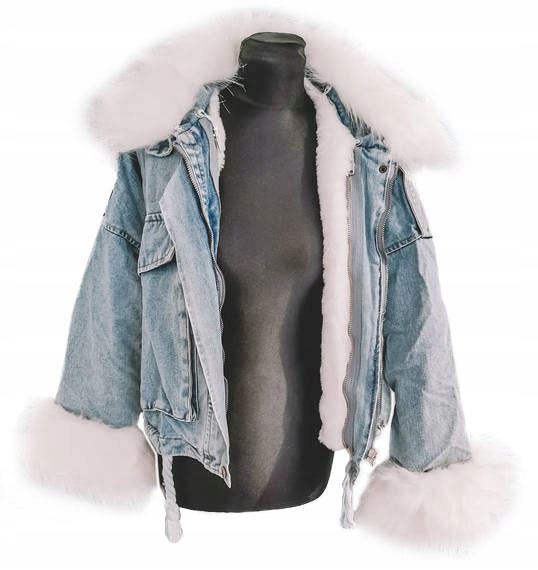 

Kurtka Jeansowa Z Futerkiem Katana Futerko Miś M