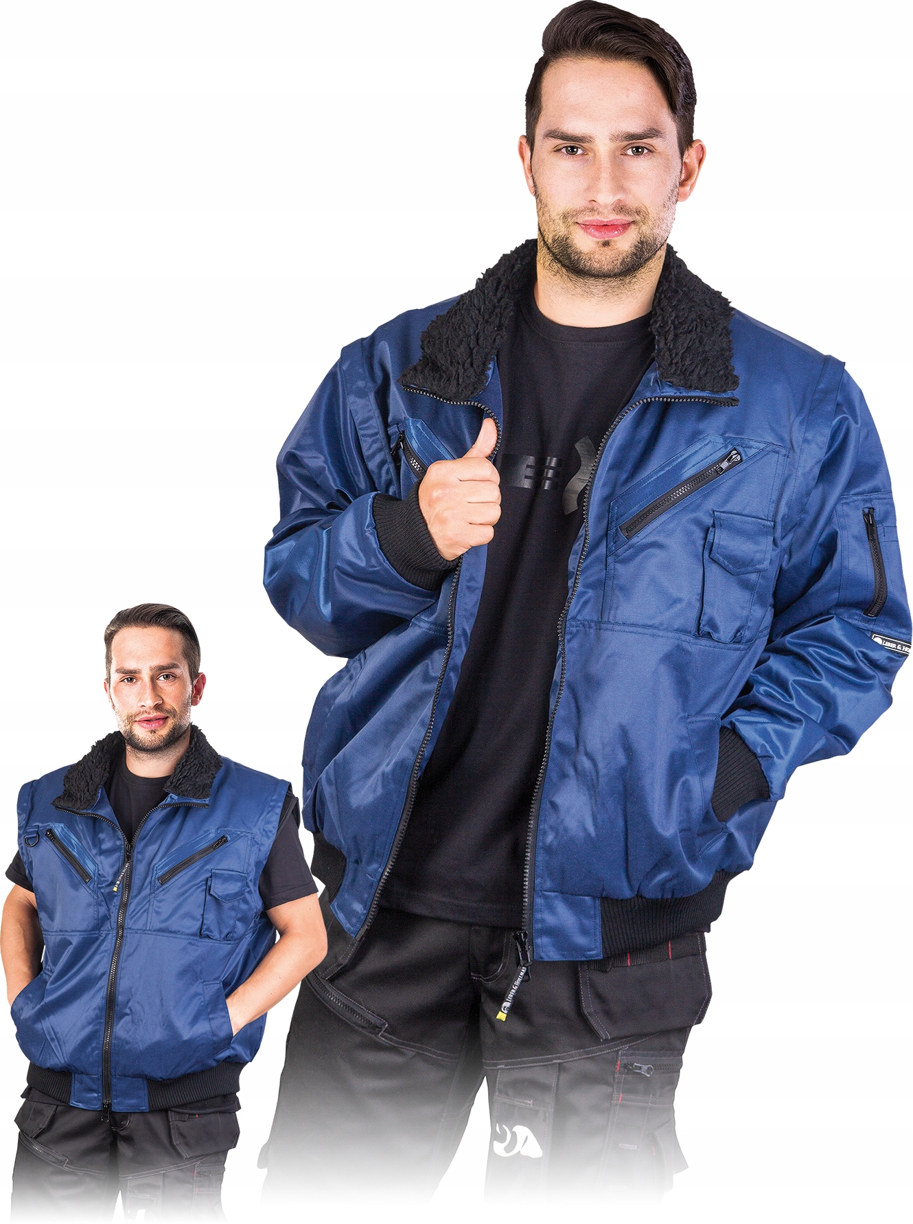 

Kurta 4w1 męska odpinane rękawy grantowy XXXL