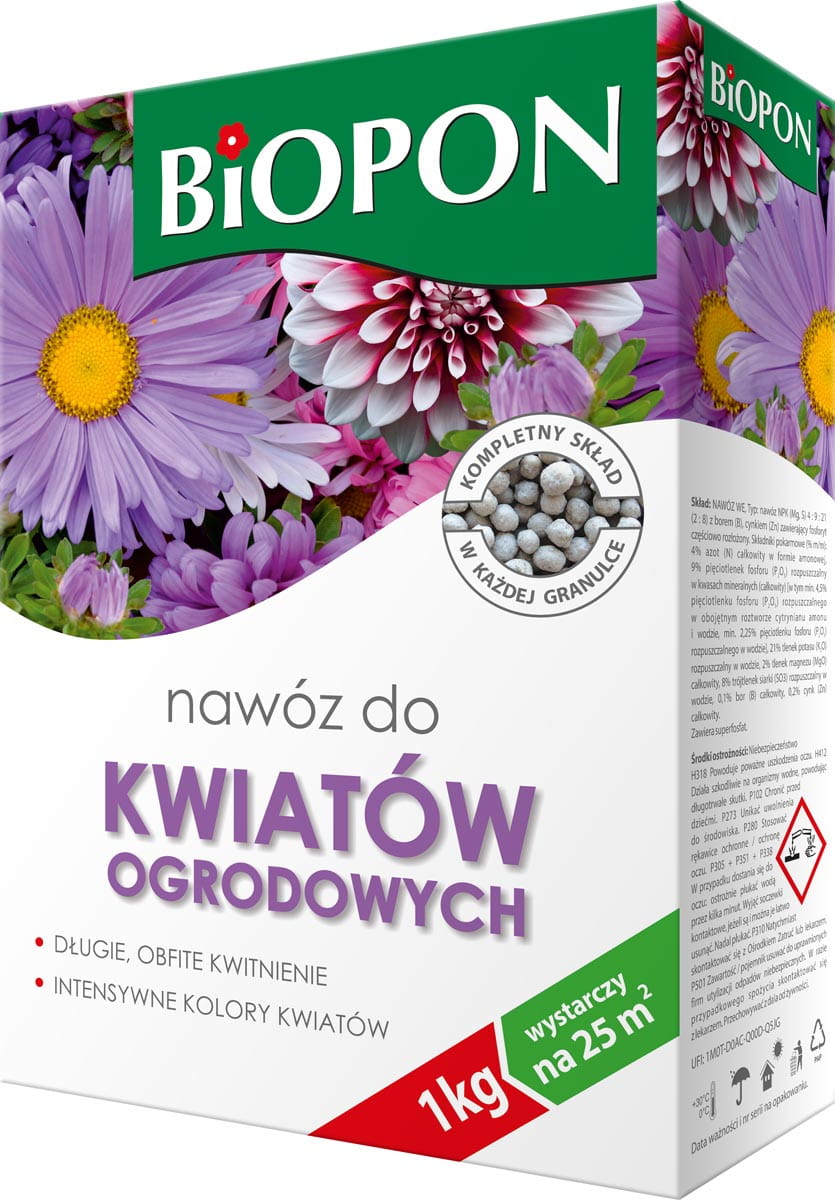 NAWÓZ DO KWIATÓW OGRODOWYCH BIOPON 1 KG