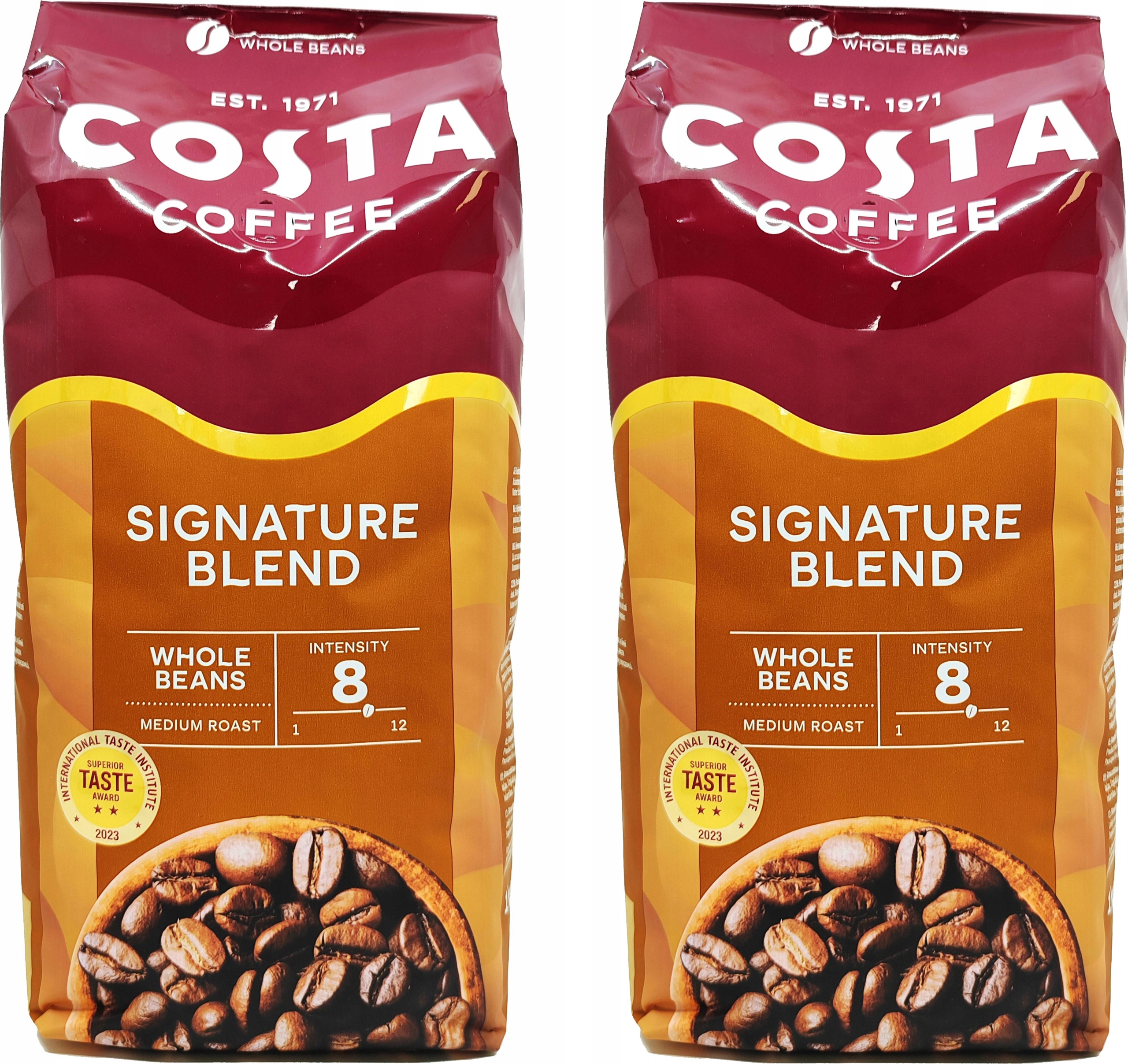 Levně Káva zrnková Costa Signature Blend Medium Roast 2 x 1000 g