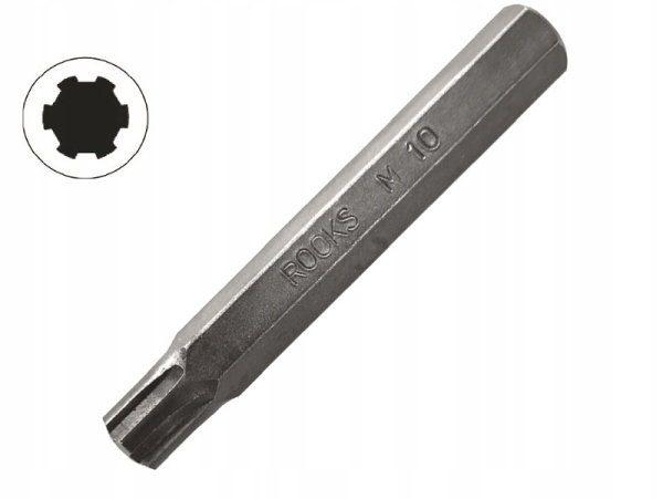 Rooks Bit 10 MM (3/8" Ribe M5 X 75 MM, 20 Ks, 73MOV5-2 (S2), Komplet