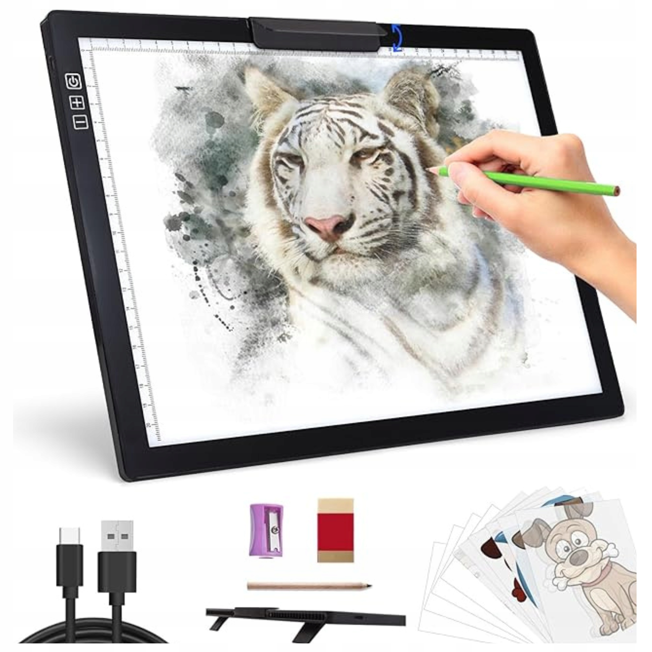 Tablica do Rysowania Led A4 Ultraslim Usb Diamond Painting z Etui