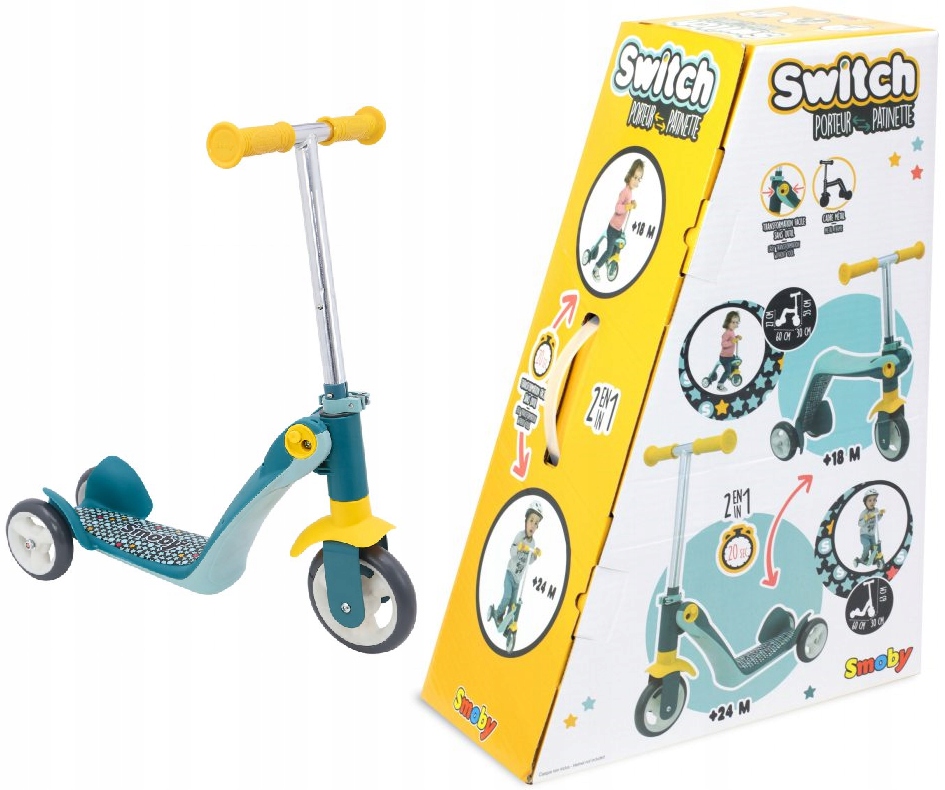Smoby hulajnoga 2w1 750612 Nowosc!!!!!