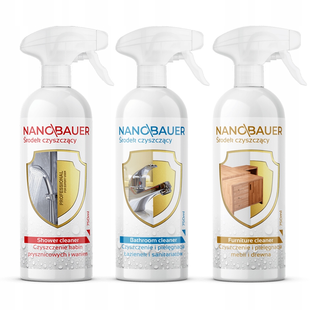 Levně Čistič kabiny 750ml, koupelny 750ml, nábytku 750ml Nanobauer