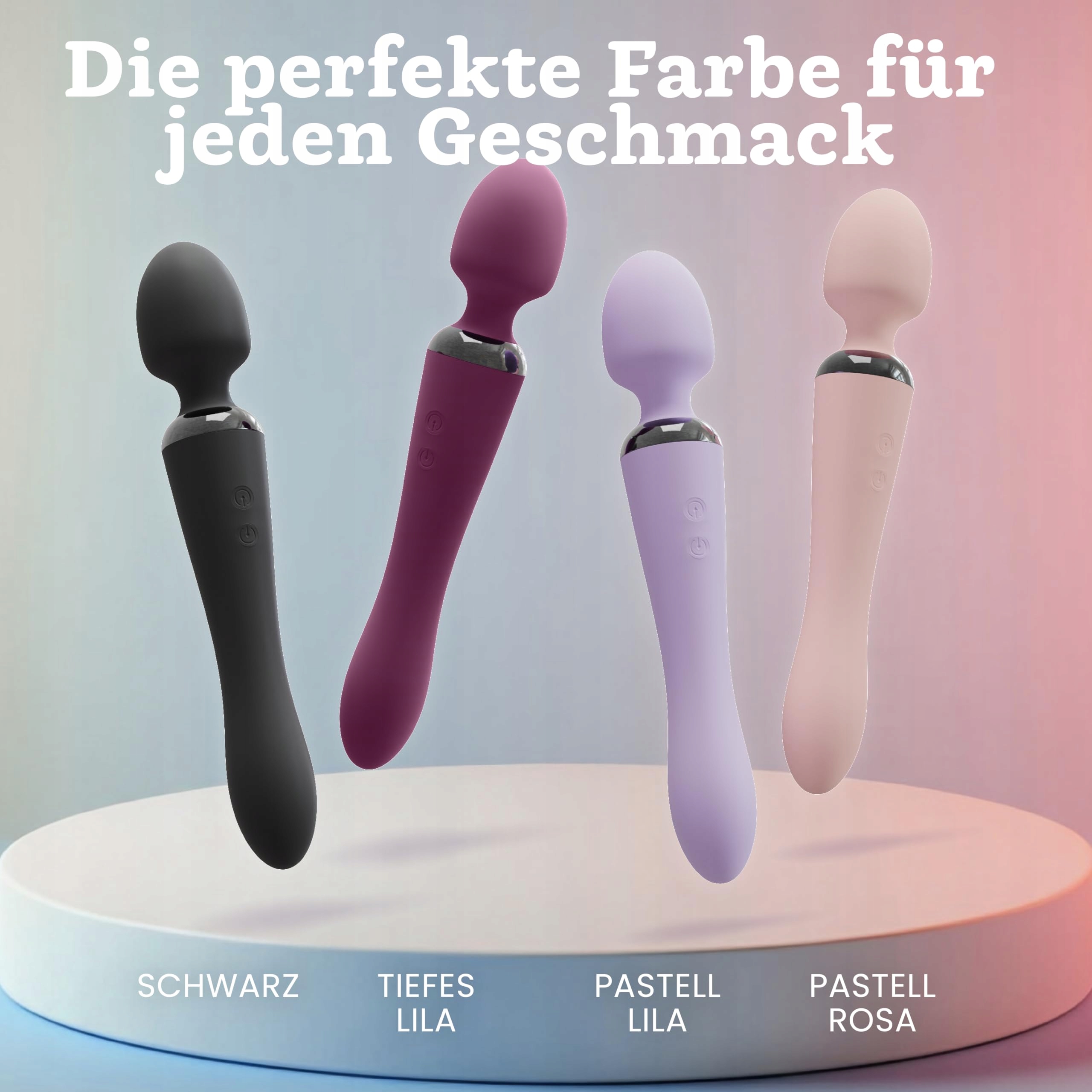 OLIVER JAMES Podwójny Wibrator Wand i Dildo Silikonowy 10 Trybów Dla Par — miniatura 5