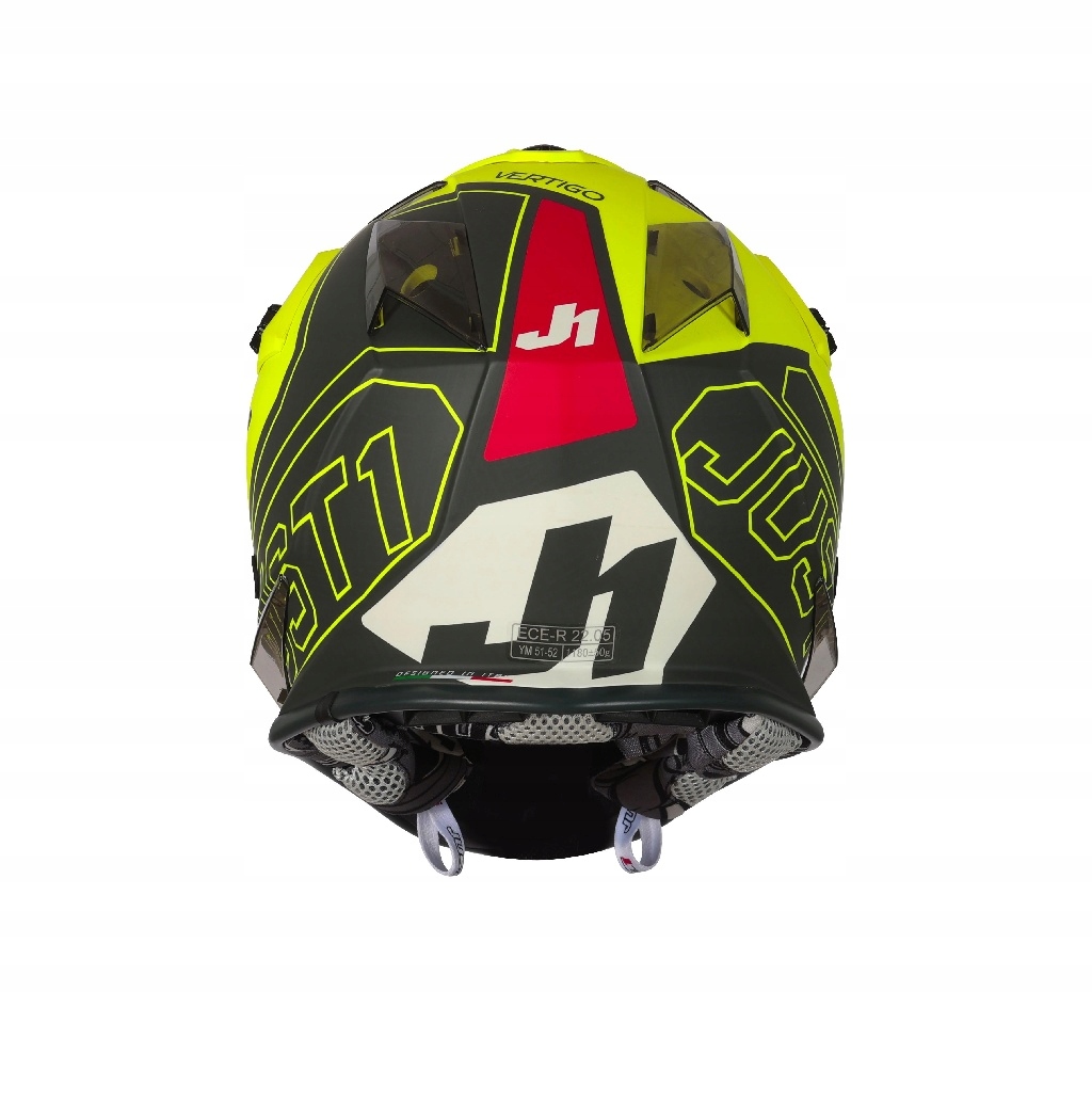 KASK JUST1 J32KIDS VERTIGO GREY RED FLUO YELLOW YL Typ Cross / Enduro