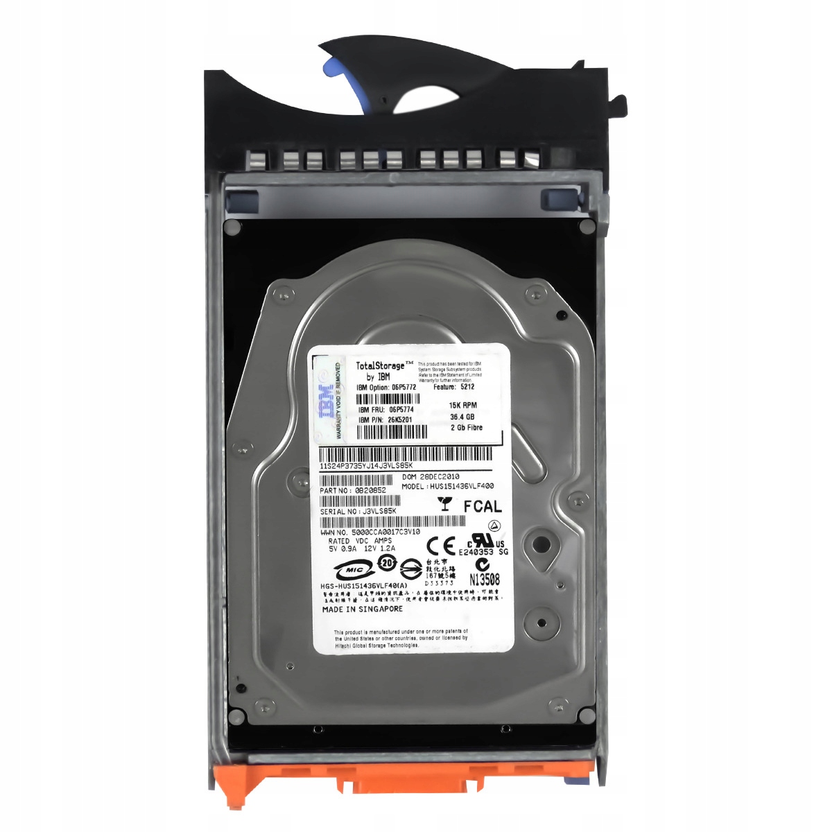 Ibm 06P5774 26K5201 36.4GB 15K 16MB Fc 3.5'' HUS151436VLF400