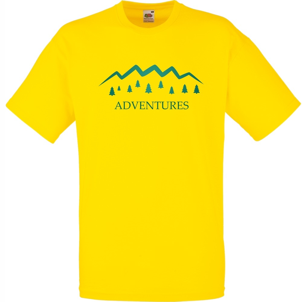 

Koszulka las góry lasy adventures XXL żółta jaskra