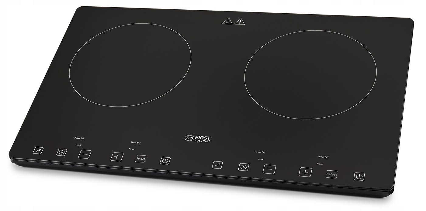 Kuchenka indukcyjna First Austria Slim 3400W 2 pola Led timer mobilna