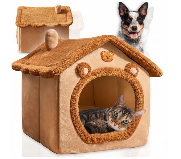 Levně Skládací domeček Pelíšek Pro Kočky Psa vel L 44x44x50 cm