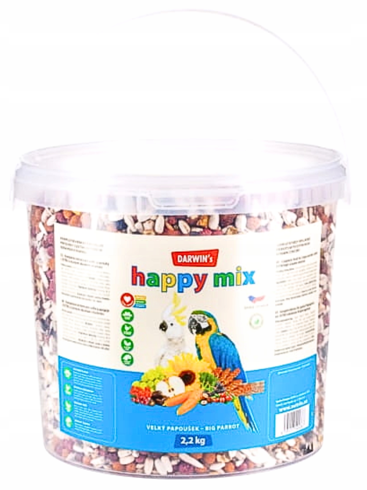 Nutrin Darwin's Big Parrot Happy obohacené krmivo pro velké papoušky 2,2 kg