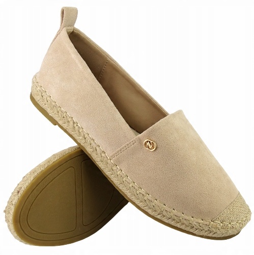 

Tenisówki Damskie Espadryle Beżowe Zamsz roz. 39