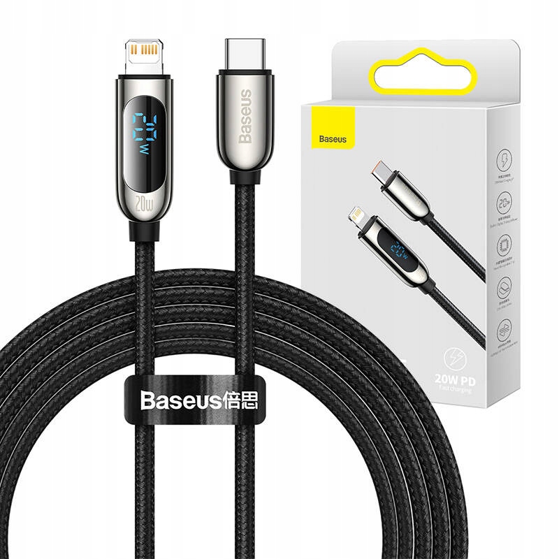 BASEUS MOCNY KABEL PRZEWÓD USB TYPU C DO LIGHTNING TELEFON IPHONE 20W 2M