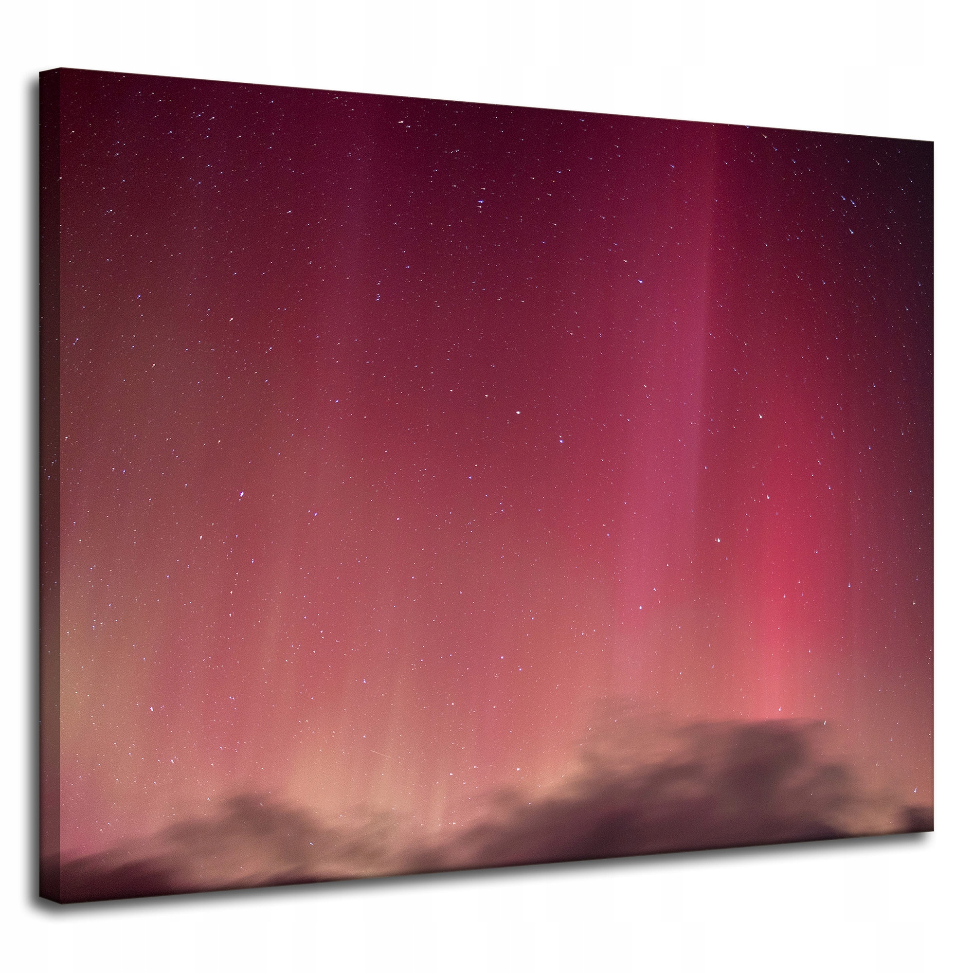 Obraz na plátně Vesmír Polární záře Červené nebe Astronomie 100x80