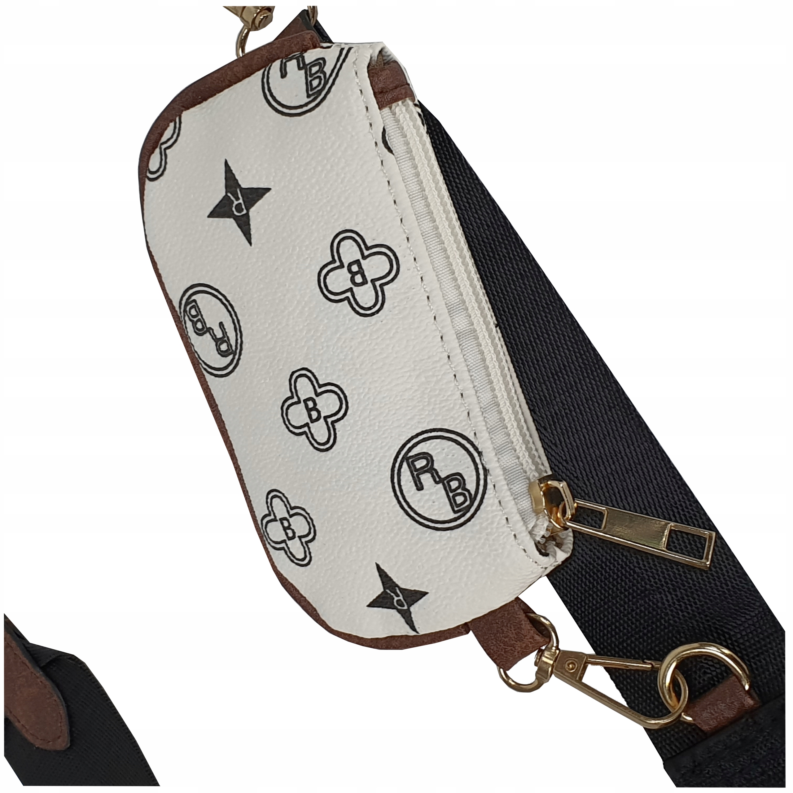 LISTONOSZKA TOREBKA DAMSKA 3W1 NERKA MONOGRAM Kolor okuć złoty