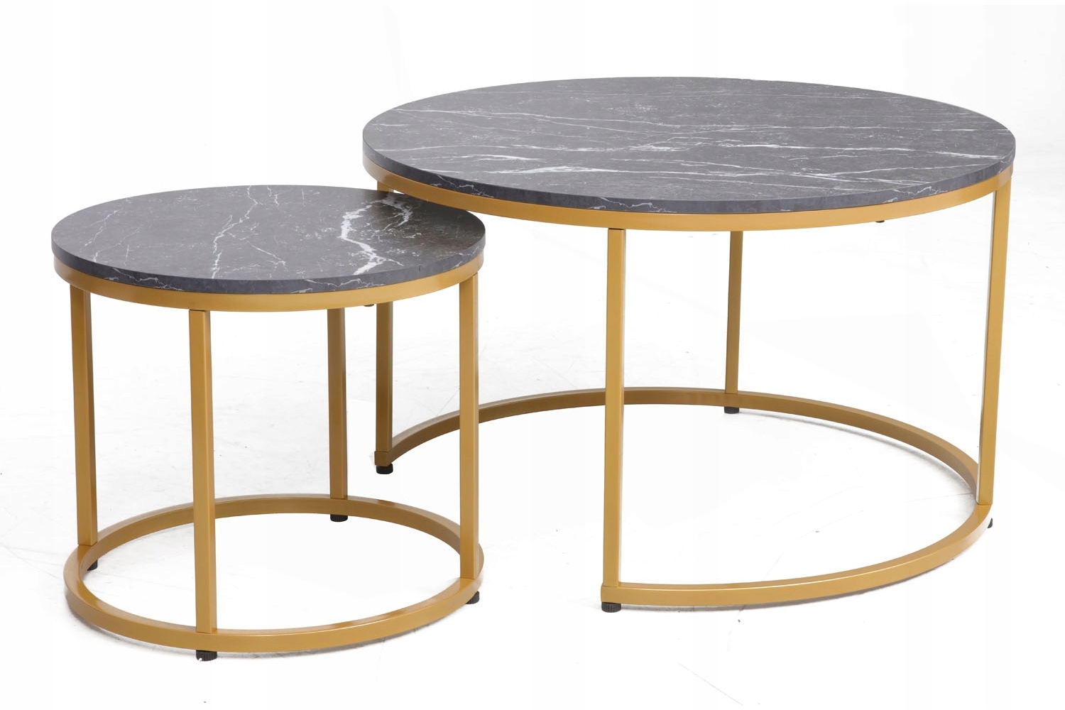 Lavice stolek Dion černý mramor/zlatý set