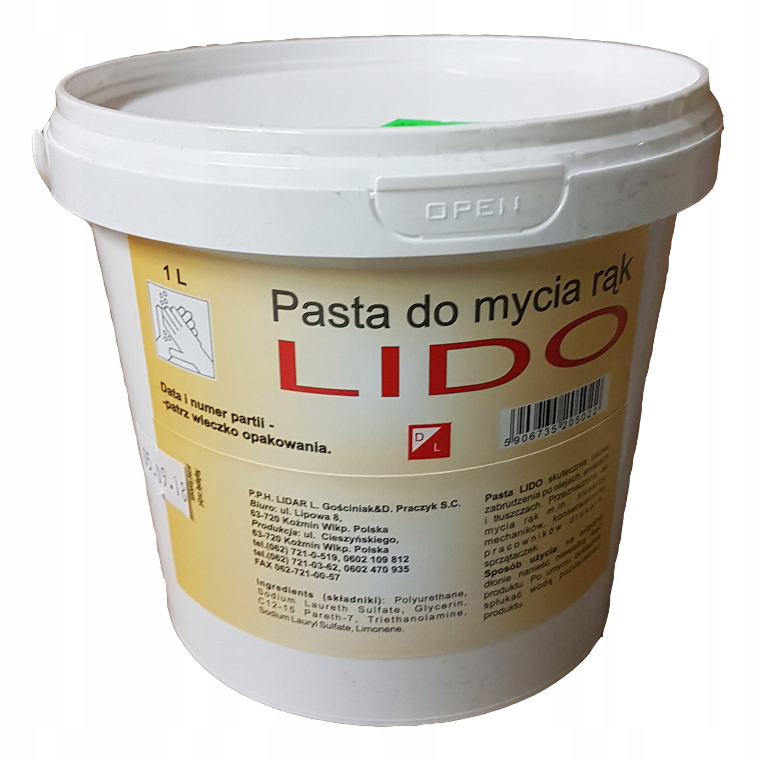 

Pasta Bhp Lido do mycia rąk 1L