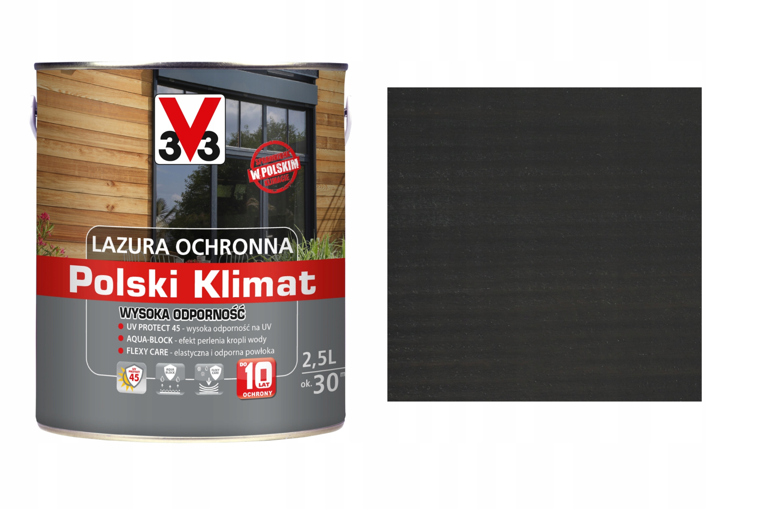 

Lazura V33 Polski Klimat 10 lat Antracyt 2,5L
