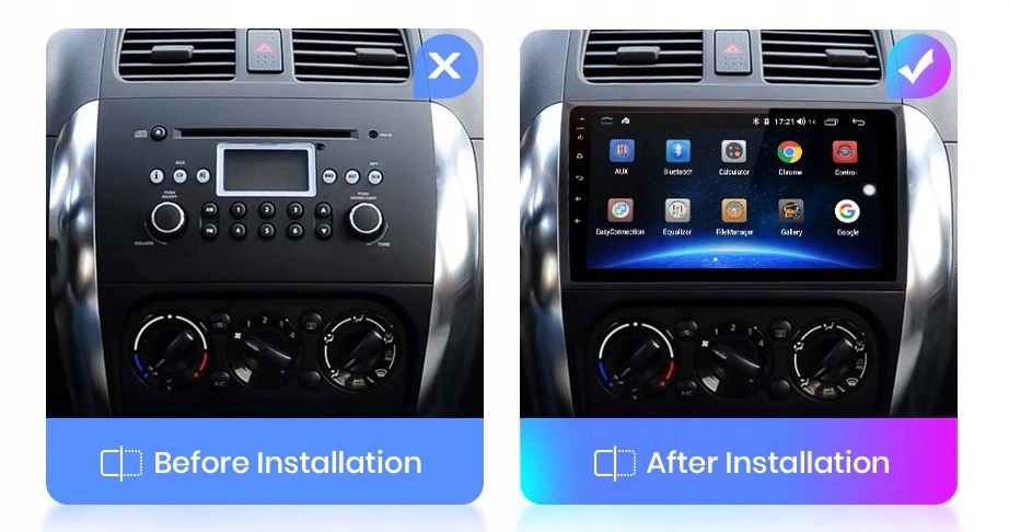 Radio SUZUKI SX4 FIAT SEDICI ANDROID 12 GPS WiFi Model 144