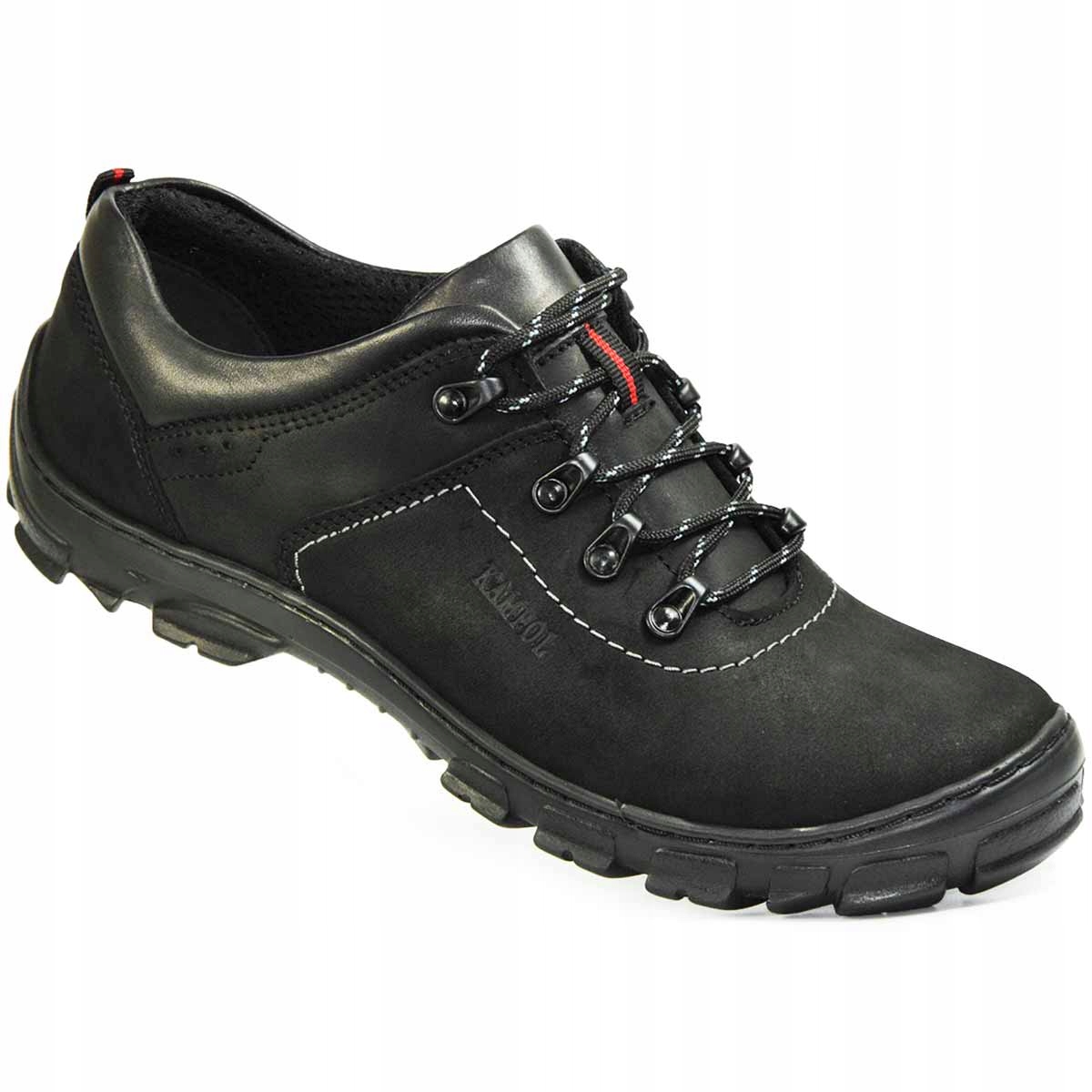 

Buty męskie skóra czarne trekkingowe KamPol r.47