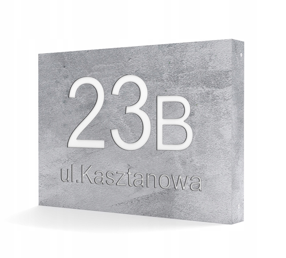 Podświetlany numer domu LED 20x30 KOLORY Marka Cosy Planet