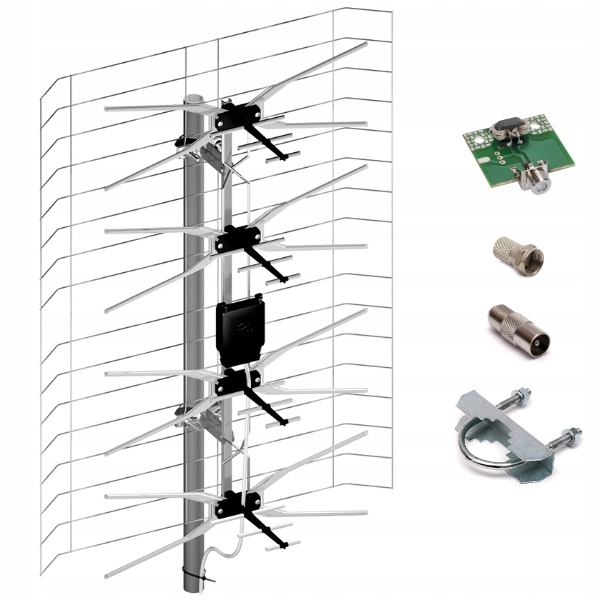 

Antena Tv siatkowa DVB-T2 ASP-8 14 dBi MUX-8 Dipol