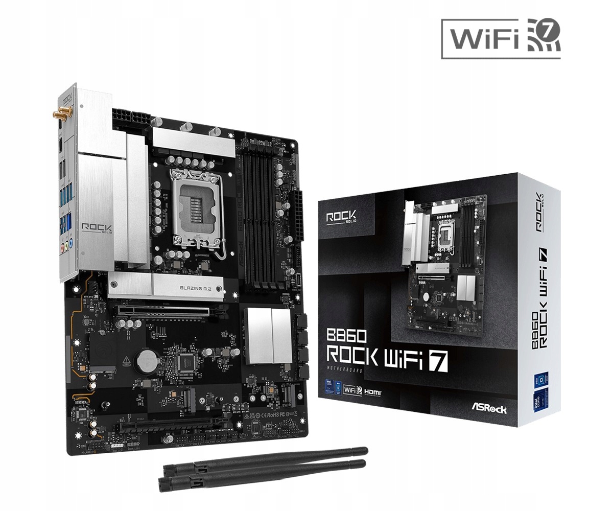 Asrock Płyta główna B860 Rock Wifi 7 s1851 4DDR5 Atx
