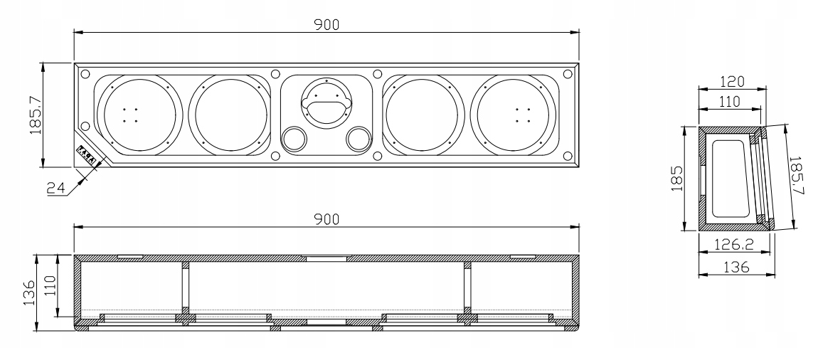 TAGA HARMONY PLATINUM C-100 v.4 Kolumna centralna Marka TAGA Harmony