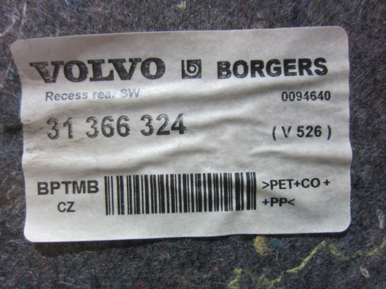 VOLVO XC90 II mats WNEKI boot XC 90 floor original 31366324
