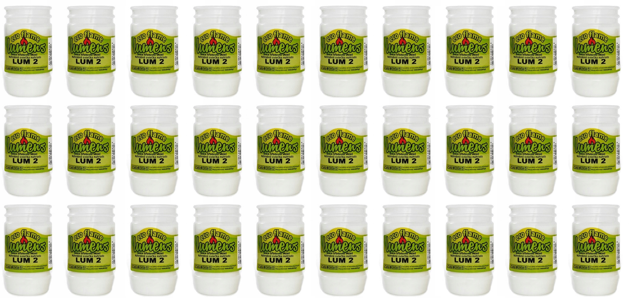 Vložky Do Svíčky Svíčka Lum 2 Doba Hoření Cca 2,5 Dnů sada 30 ks